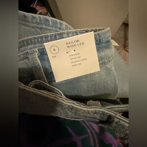 Wide Leg Women Jeans - Light Blue